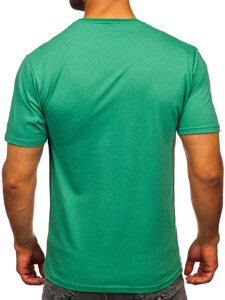 Men's Cotton Printed T-shirt Green Bolf 5032