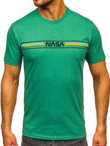 Men's Cotton Printed T-shirt Green Bolf 5052