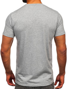 Men's Cotton Printed T-shirt Grey Bolf 143001