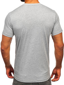 Men's Cotton Printed T-shirt Grey Bolf 143008