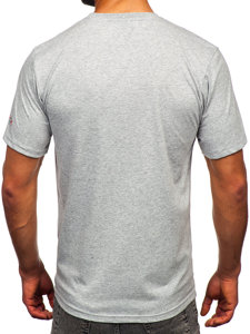 Men's Cotton Printed T-shirt Grey Bolf 14739