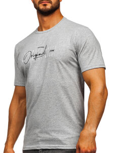 Men's Cotton Printed T-shirt Grey Bolf 5032