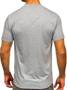 Men's Cotton Printed T-shirt Grey Bolf 5052