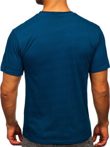 Men's Cotton Printed T-shirt Navy Blue Bolf 143000