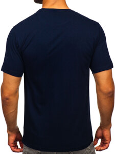 Men's Cotton Printed T-shirt Navy Blue Bolf 5032