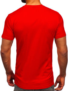 Men's Cotton Printed T-shirt Red Bolf 143001