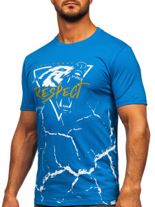 Men's Cotton Printed T-shirt Royal Blue Bolf 5035