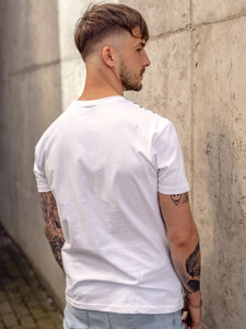 Men's Cotton Printed T-shirt White Bolf 1173A