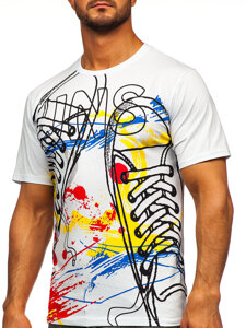 Men's Cotton Printed T-shirt White Bolf 143000