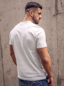 Men's Cotton Printed T-shirt White Bolf 143005