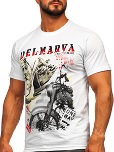 Men's Cotton Printed T-shirt White Bolf 143008