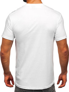 Men's Cotton Printed T-shirt White Bolf 14720