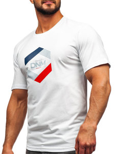 Men's Cotton Printed T-shirt White Bolf 14741
