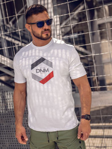 Men's Cotton Printed T-shirt White Bolf 14741A