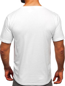 Men's Cotton Printed T-shirt White Bolf 14748