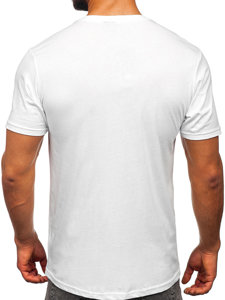 Men's Cotton Printed T-shirt White Bolf 14751