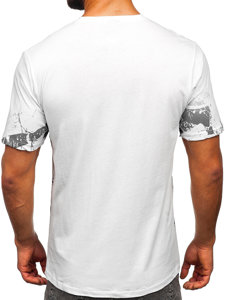 Men's Cotton Printed T-shirt White Bolf 14766