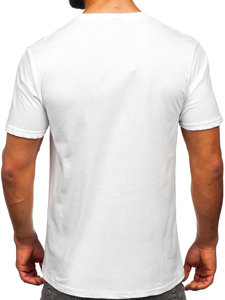 Men's Cotton Printed T-shirt White Bolf 14780