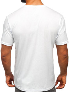 Men's Cotton Printed T-shirt White Bolf 14782