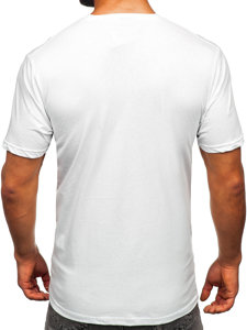 Men's Cotton Printed T-shirt White Bolf 14790