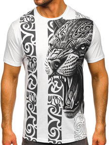 Men's Cotton Printed T-shirt White Bolf 5040