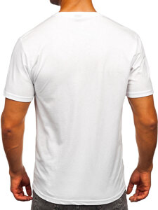 Men's Cotton Printed T-shirt White Bolf 5066