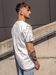 Men's Cotton Printed T-shirt White Bolf SS10935A