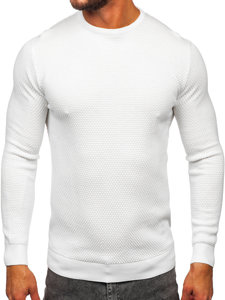 Men's Cotton Sweater White Bolf W6-21344