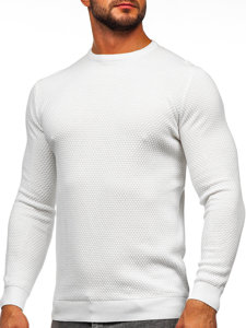 Men's Cotton Sweater White Bolf W6-21344