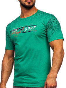 Men's Cotton T-shirt Green Bolf 14710