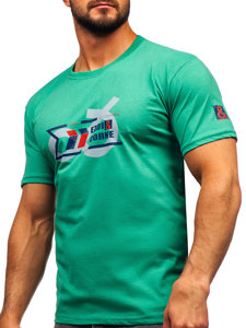 Men's Cotton T-shirt Green Bolf 14736