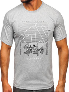 Men's Cotton T-shirt Grey Bolf 14748