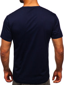 Men's Cotton T-shirt Navy Blue Bolf 0001