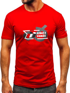 Men's Cotton T-shirt Red Bolf 14736