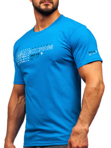 Men's Cotton T-shirt Sky Blue Bolf 14732