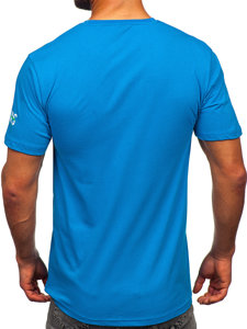 Men's Cotton T-shirt Sky Blue Bolf 14746