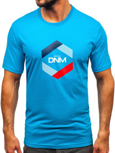 Men's Cotton T-shirt Turquoise Bolf 14741