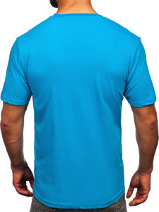 Men's Cotton T-shirt Turquoise Bolf 14748