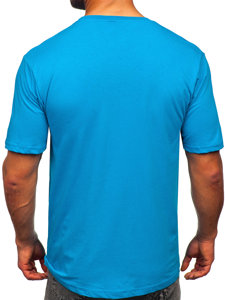 Men's Cotton T-shirt Turquoise Bolf 14769