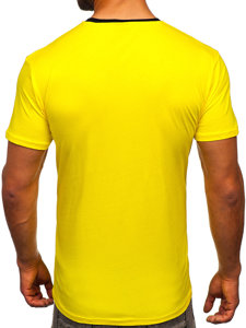 Men's Cotton T-shirt Yellow Bolf 0004