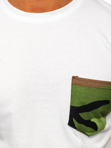 Men's Cotton T-shirt with a pocket White Bolf 14507