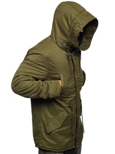 Men's Cotton Winter Parka Jacket Green Bolf 1793