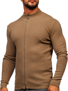 Men's Cotton Zip Sweater Camel Bolf W6-18089