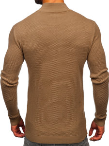 Men's Cotton Zip Sweater Camel Bolf W6-18089