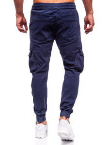 Men's Denim Cargo Joggers Navy Blue Bolf MP0105BS