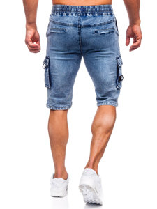 Men's Denim Cargo Shorts Blue Bolf HY818