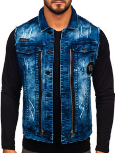 Men's Denim Gilet Navy Blue Bolf G115