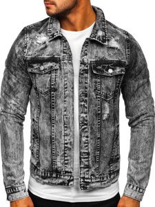 Men's Denim Jacket Grey Bolf AK588