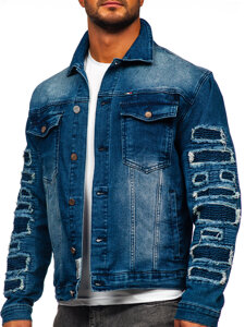 Men's Denim Jacket Navy Blue Bolf MJ523BS