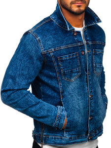 Men's Denim Jacket Navy Blue Bolf RC85147W1